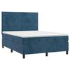 3143083 vidaXL Divan-lit Et Matelas Bleu Foncé 140x190cm Velours