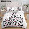 Panda Printed 2/3pcs Bedding Set Bamboo Duvet Cover for Adult Child Bedclothes and Pillowcases Comforter Covers Bed Sets King