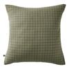 Pillowcase Woven-dyed Small Squares Deco "Gaïa Mix" 60 X 60 Cm &; 50 X 70 Cm "Cotton Gauze" - Gaïa Mix Rosemary - 60 X 60 Cm