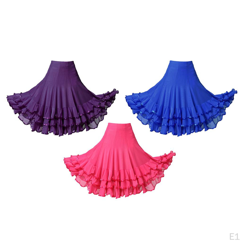 Ballroom Waltz Dance Expansion Skirt Tango Training Dress