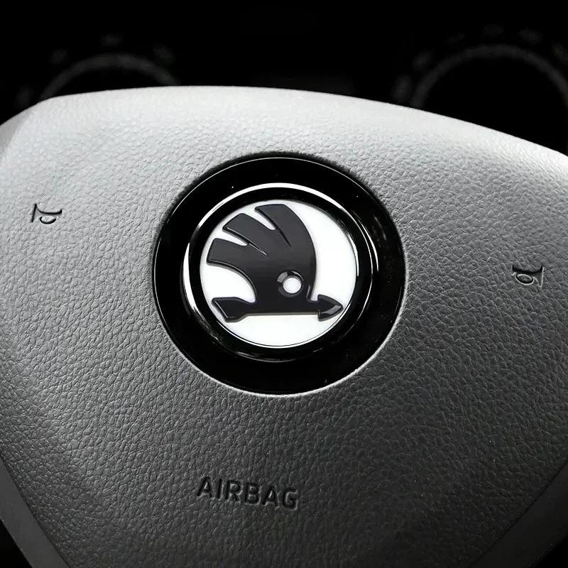 2025 New Car Steering Wheel Stickers For Skoda VRS Octavia A5 A7 RS Fabia Superb Rapid Kodiaq Karoq Accessories