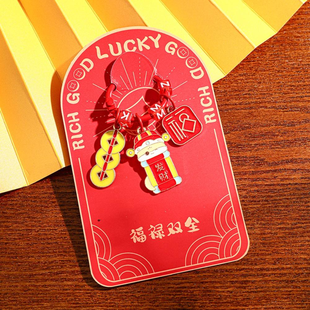 Lucky New Year Key Ring Blessing Cartoon Snake Pendant Fashion Chinese Zodiac Snake Keychain  Kids