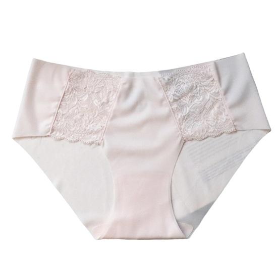 Women's Lace Underwear Seamless Low Waist Briefs Soft Stretchy No Show Bikini Panties Female Invisible Slip Underpants
