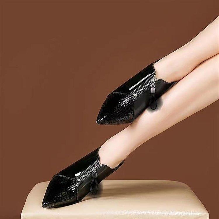 Women's High Heel Ankle Boots, Autumn and Winter Shoes, Women's Boots, Pointed Toe, Mixed Color Short Fashionable and Versatile