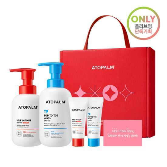 [Gift Planning] Atoparm My Child’s First Meeting Set (Lotion 200ml + Wash 300ml + Lotion 20ml + Wash 20ml + Message Card), Korean Cosmetics