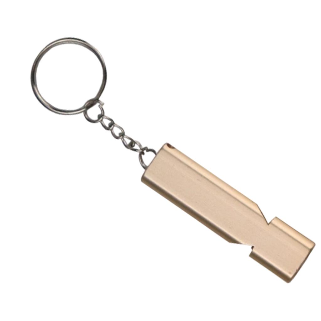 Personalized Flat Aluminum Alloy Whistle Keychains Are Suitable For Outdoor Camping And Pet Training.