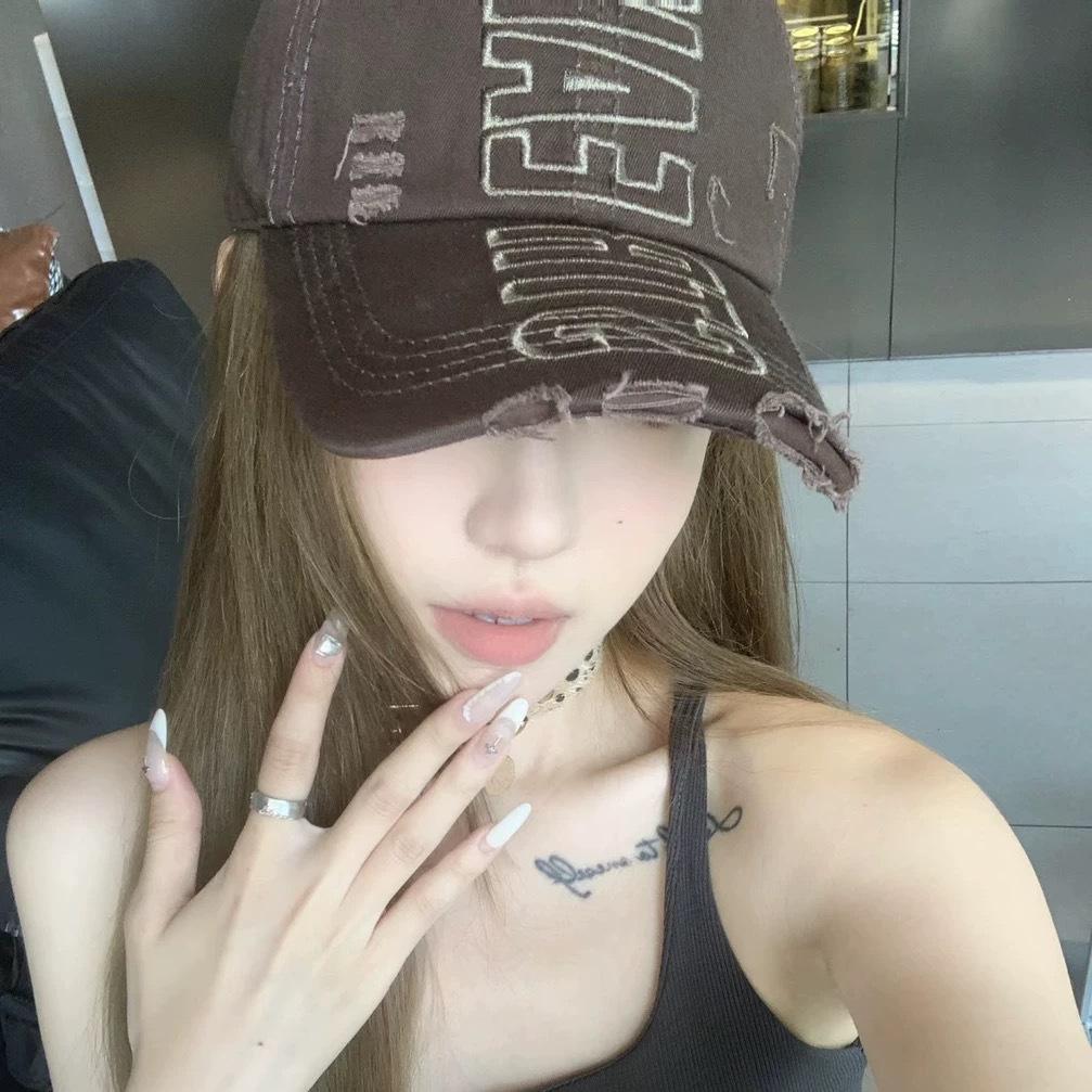 Ins шляпа женская кепка с мягким верхом и вышивкой буквами универсальная бейсболка модная повседневная кепка хип-хоп шляпа