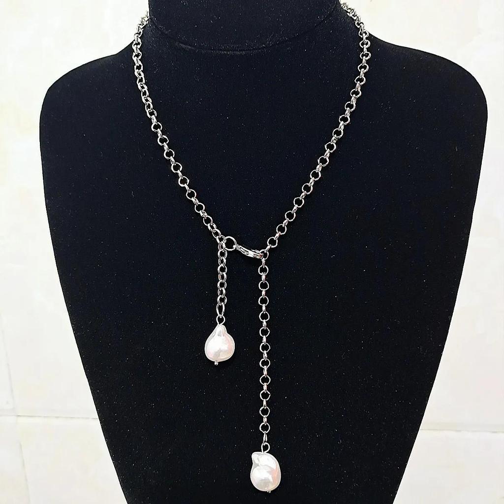 Женская мода простое персонализированное ожерелье барочный жемчуг кулон ожерелье новый дизайн ювелирные изделия подарок