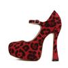 Fashion Street Style Platform Extreme High Heels Buckle Strap Women Pumps Sexy Design Leopard Print Banquet Shoes BIG Size 45