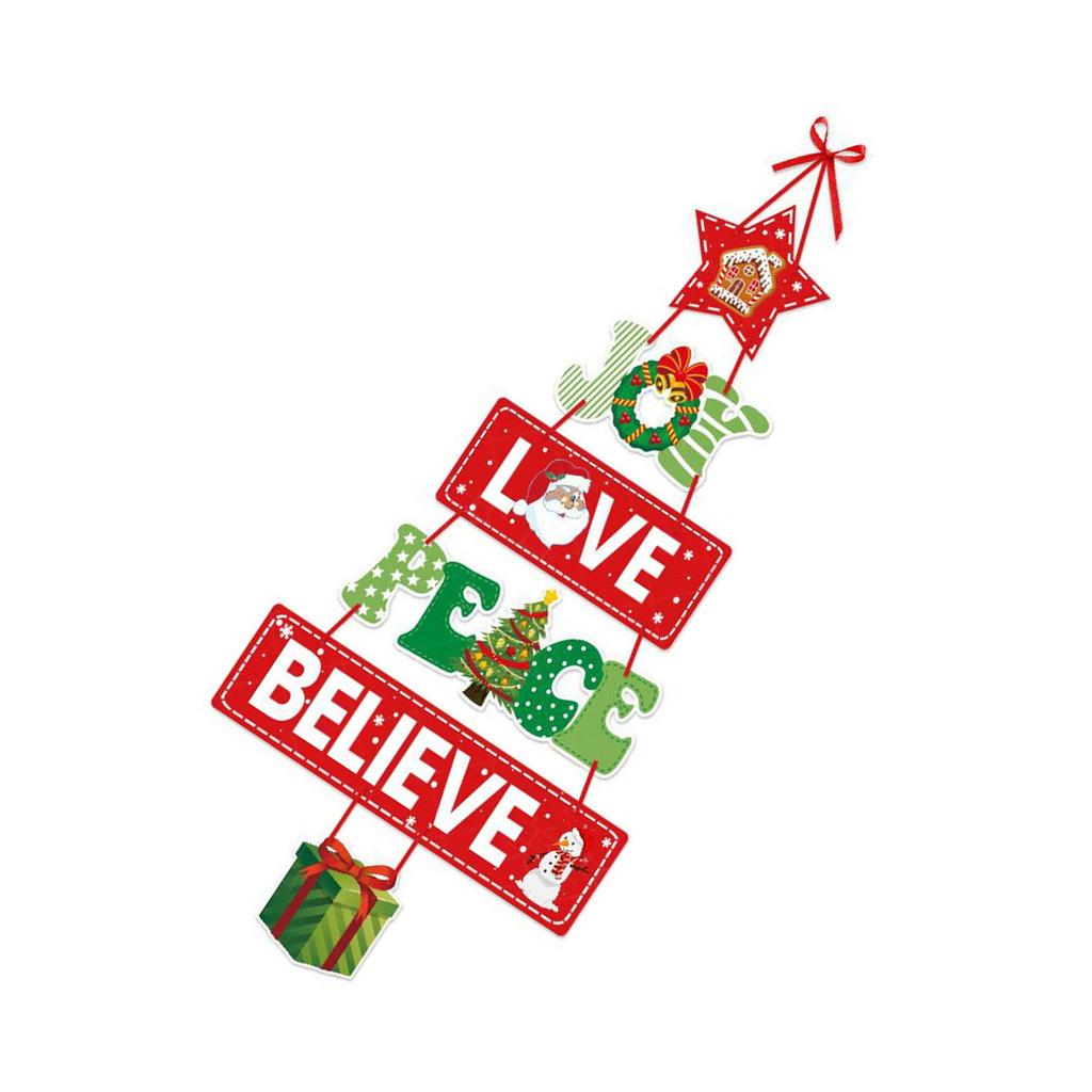 Праздничное украшение Рождественский тематический дверной подвес Ручной работы Новогодняя вечеринка Подвески на окна Настенные аксессуары