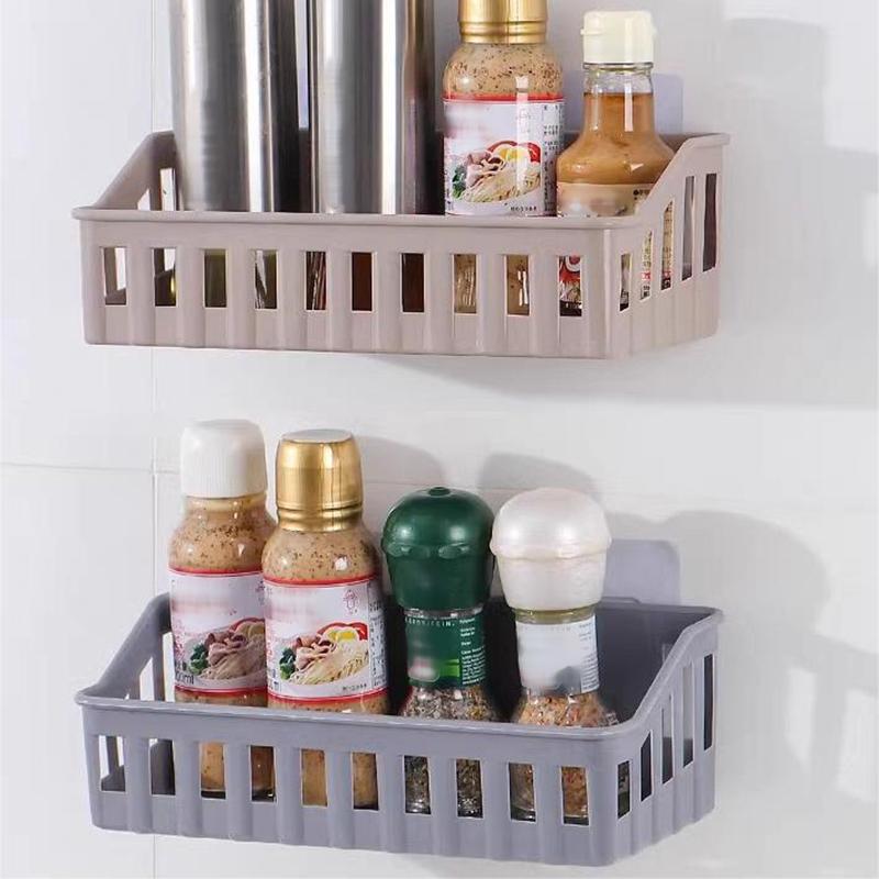 Organizzatore Per Bagno In Plastica Portaoggetti Foro Per Wc Gratuito Shampoo Sapone Supporto Cosmetico Mensole Doccia A Parete