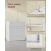 VASAGLE Bookcase, 3-Tier Shelf, Storage Unit, with 3 Cupboards at the Bottom, 29 x 97.5 x 97.5 cm, Dining Room, White