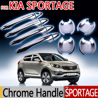 Для KIA Sportage Хромированные Накладки на Ручки Дверей Отделка 4 Двери 2010 2011 2012 2013 2014 2015 Аксессуары Наклейки Стайлинг Автомобиля