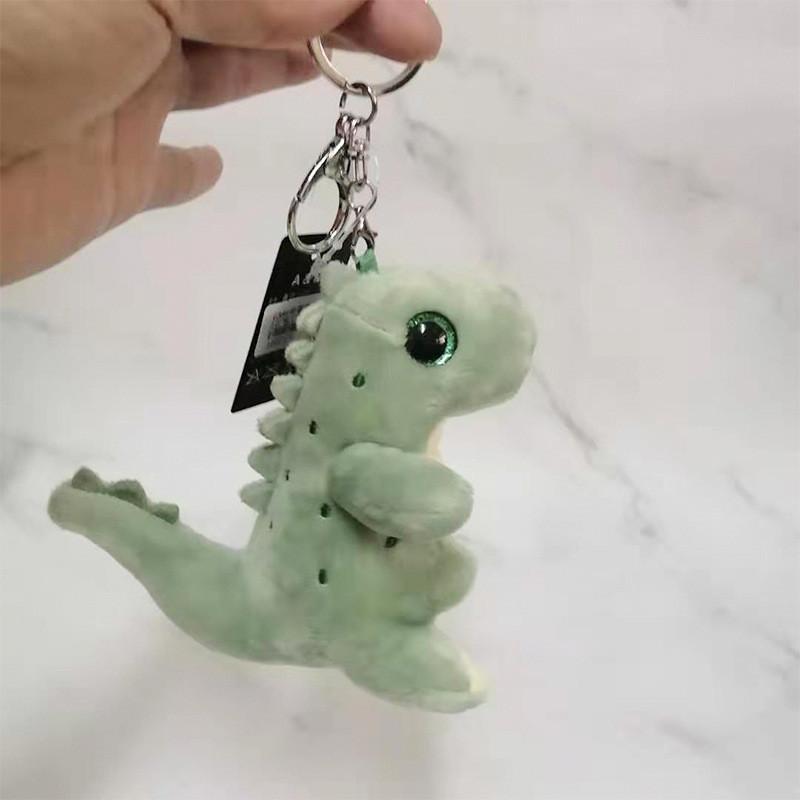 Adorable Green Plush Dinosaur Keychain Accessory Soft Cute Stuffed Toy Gift