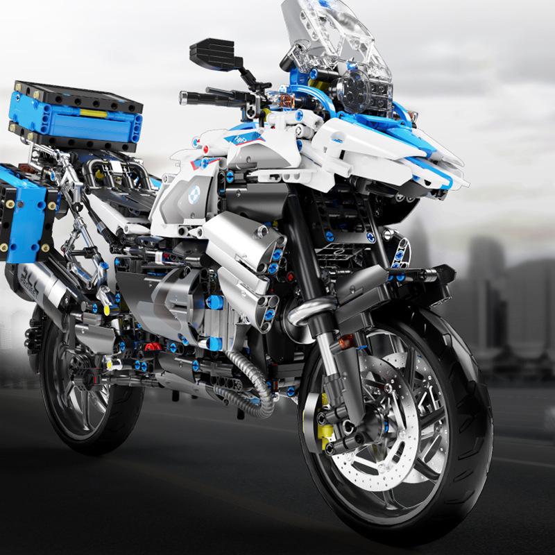 Non-Toxic 2369Pcs R1250Gs High Tech Motorcycle Building Blocks Children Toys 3D Models 1:5 Motorbike Racing Sport Car Assembly Toys Gift Set
