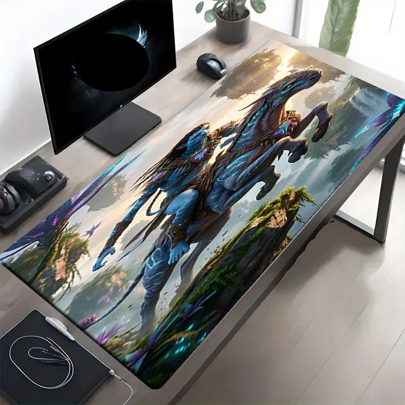 Avatar Print Mouse Pad, Anti‑Slip Desktop keyboard Mat, for PC Laptop Gaming Working Daily Use, Cool Festival Surprise Gift