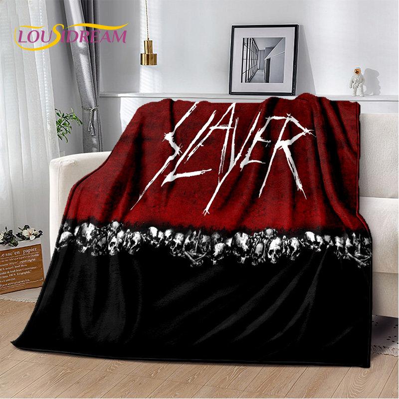 Мягкое плюшевое одеяло Slayer Heavy Metal Band, фланелевое одеяло, одеяло для гостиной, спальни, кровати, дивана, чехол для пикника, теплое детское одеяло