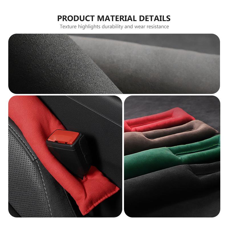 Car Logo Seat Gap Filler Soft Suede Side Seam Leak Pad Plug Spacer Accessories For KIA Cerato Soul Venga Forte Spectra Sedona BU9