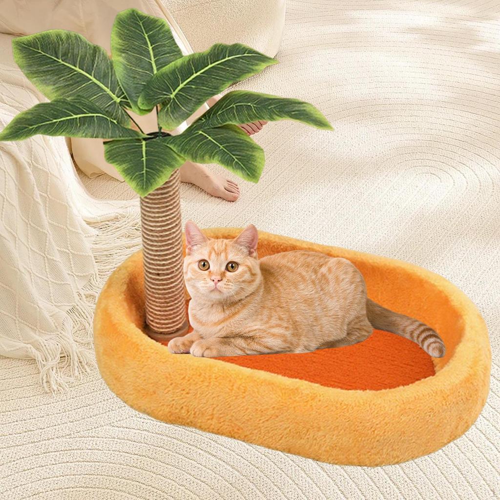 Cat Scratcher Board Oval Furniture Protection Scratch Post Lounge Nest Cats Bed for Playing