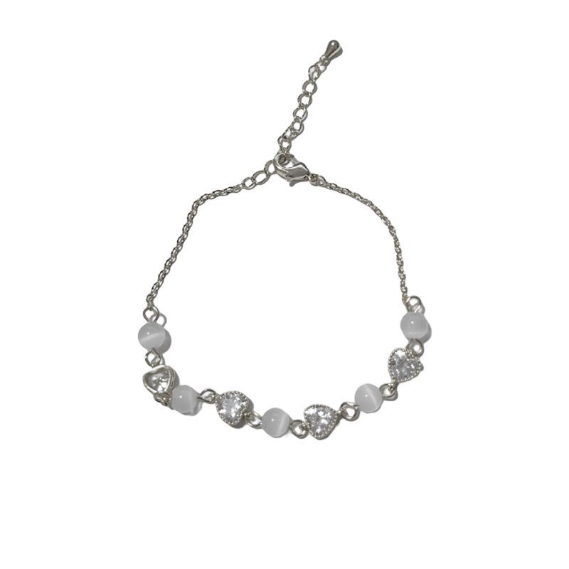 Нишевый женский браслет с сердцем из циркона - Универсальный, Милый, Простой ручной браслет