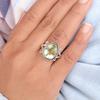 Green Amethyst Gemstone 925 Sterling Silver Jewelry Handcrafted Partywear Ring RR-57-3