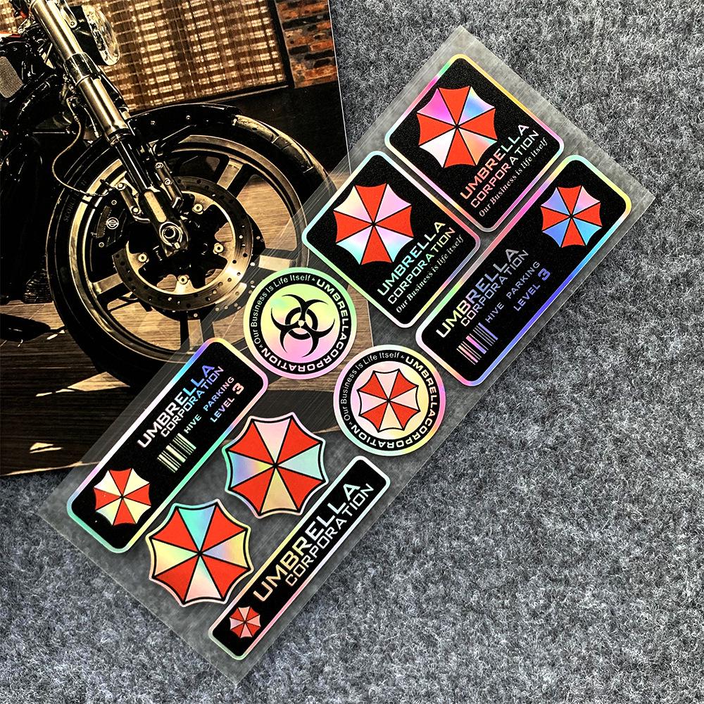 Наклейка на мотоцикл/машину Resident Evil Umbrella: Водонепроницаемая и прочная наклейка