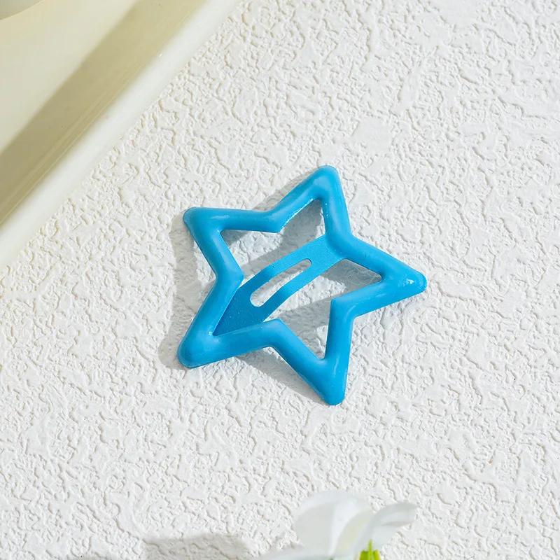 10 шт./набор Милые красочные заколки для волос в виде звезд для девочек, детей. Прекрасное украшение для волос, заколки, детские аксессуары для волос.