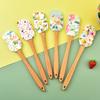 Cake Scraper Colorful Anti-scratch Silicone Portable Dessert Cream Spatula Household Supplies