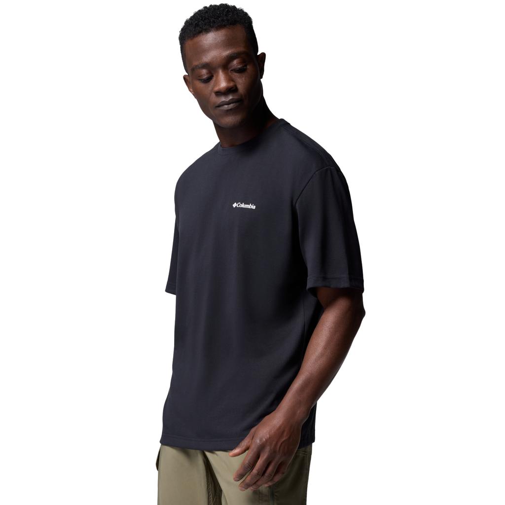 Columbia Cedar Trail Back Graphic Tee, Mens Black T-shirt