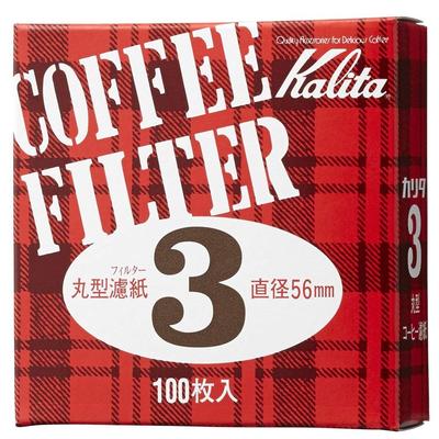 Фильтр из кофейной бумаги Kalita для Mocha Express Round Filter Paper 100 Coffee Sixtieth Respect for the Kalita #3, 3, Pieces, White, Stylish, Camping,