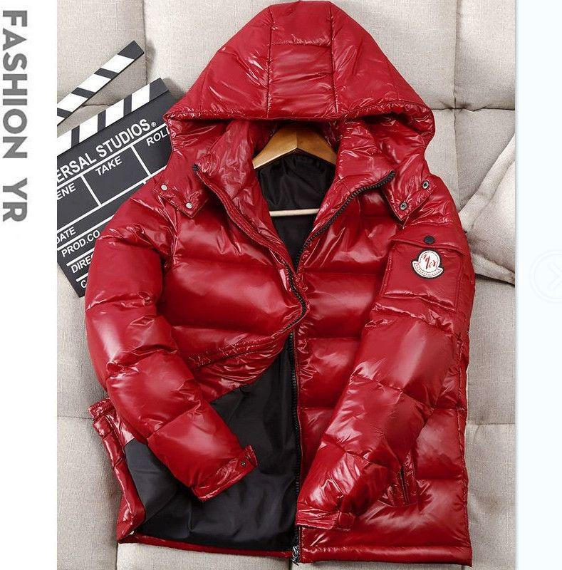 Зимняя парная блестящая пуховая куртка с капюшоном - Не требующая стирки, утолщенная верхняя одежда на пуху для мужчин и женщин