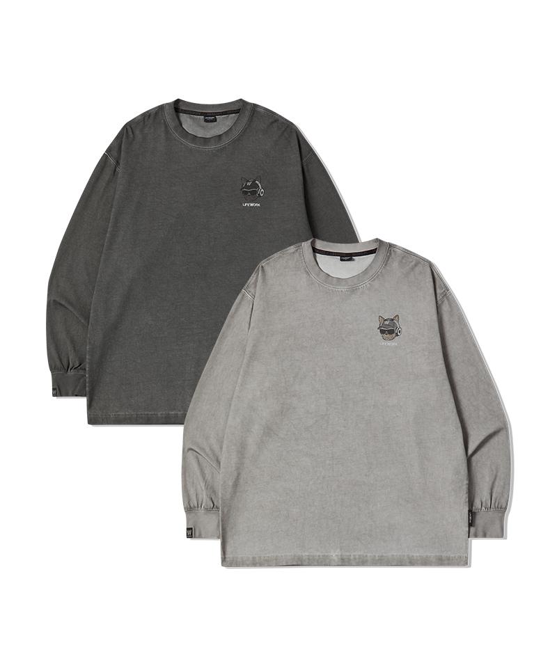 LIFEWORK Лонгслив с garment-dyed эффектом Hipdog