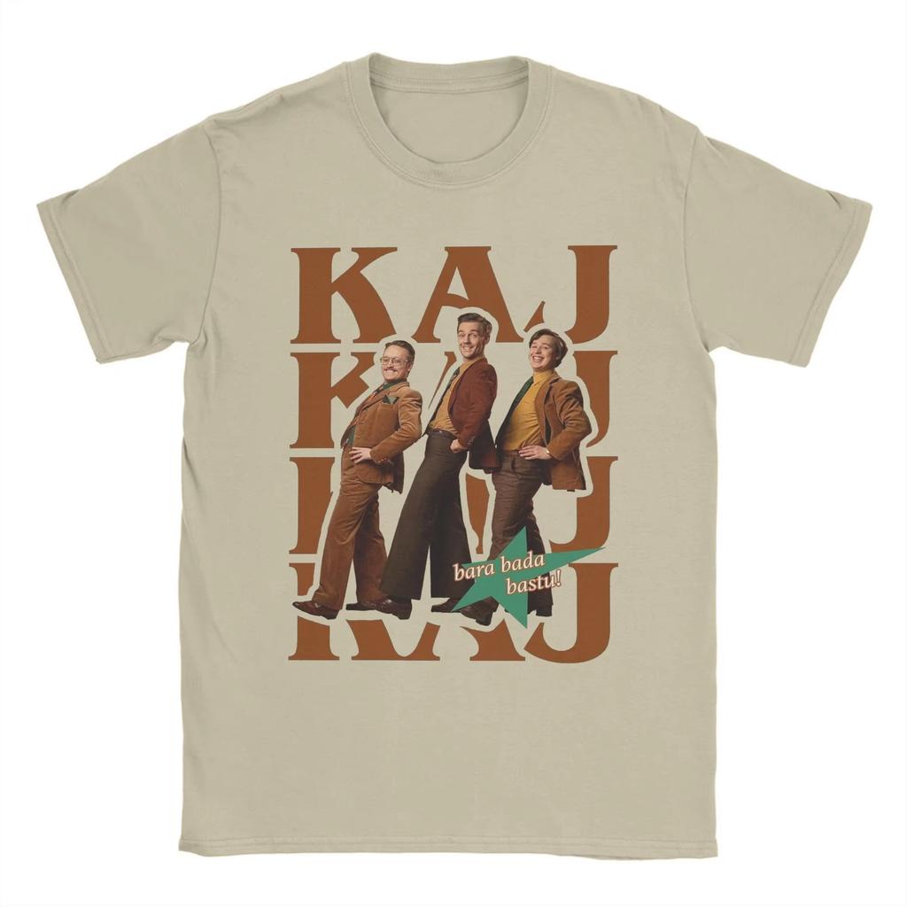 Футболка оверсайз Kaj Bara Bada Bastu Sweden Cotton T-Shirts Eurovisions 2025 Trending Tshirt for Man Summer Y2K Fun Tops