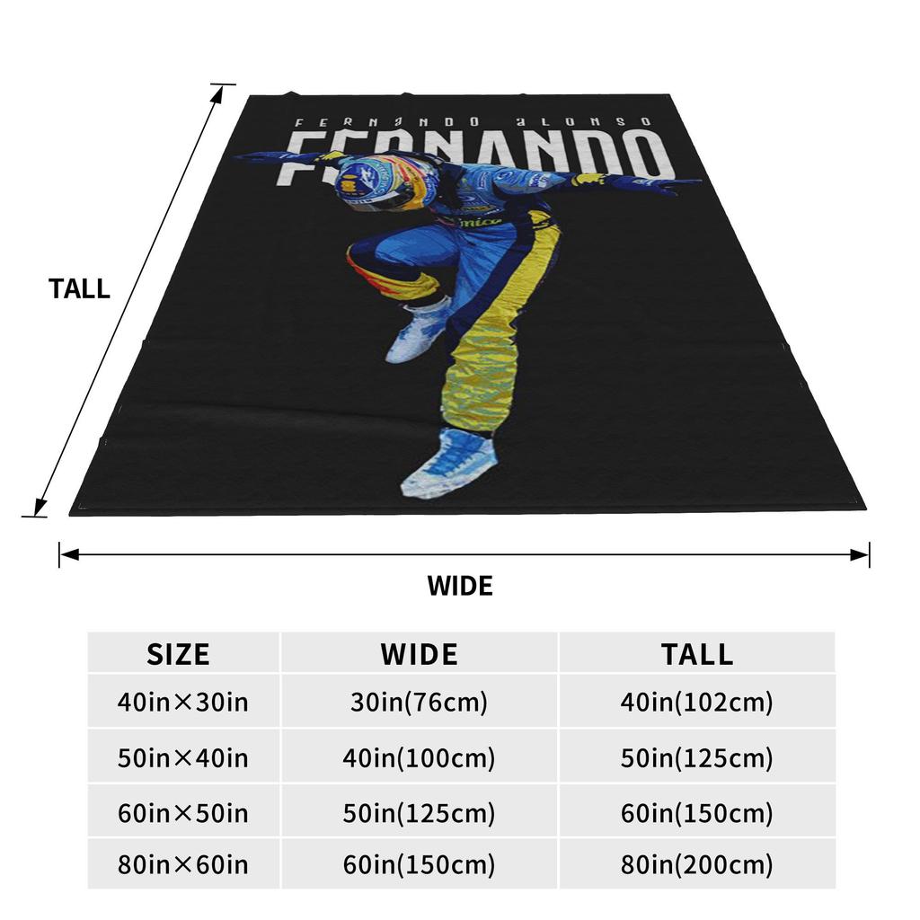 Flannel Throw Blanket Fernando Alonso Saint Warm Plush Blankets Soft Bedspread for Bed Living room Home Travel Couch