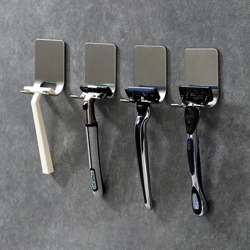 2 шт. Держатель для бритвы для душа из нержавеющей стали, подставка для бритвы для бритья, полка, стойка для хранения бритвы для бритья, крючок-органайзер для ванной комнаты