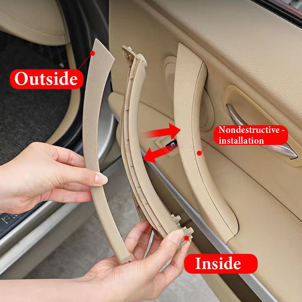 Black/Carbon/Beige/Gray For BMW 3 Series E90 E91 316 318 320 325 328 Inner Handle Interior Door Panel Pull Trim