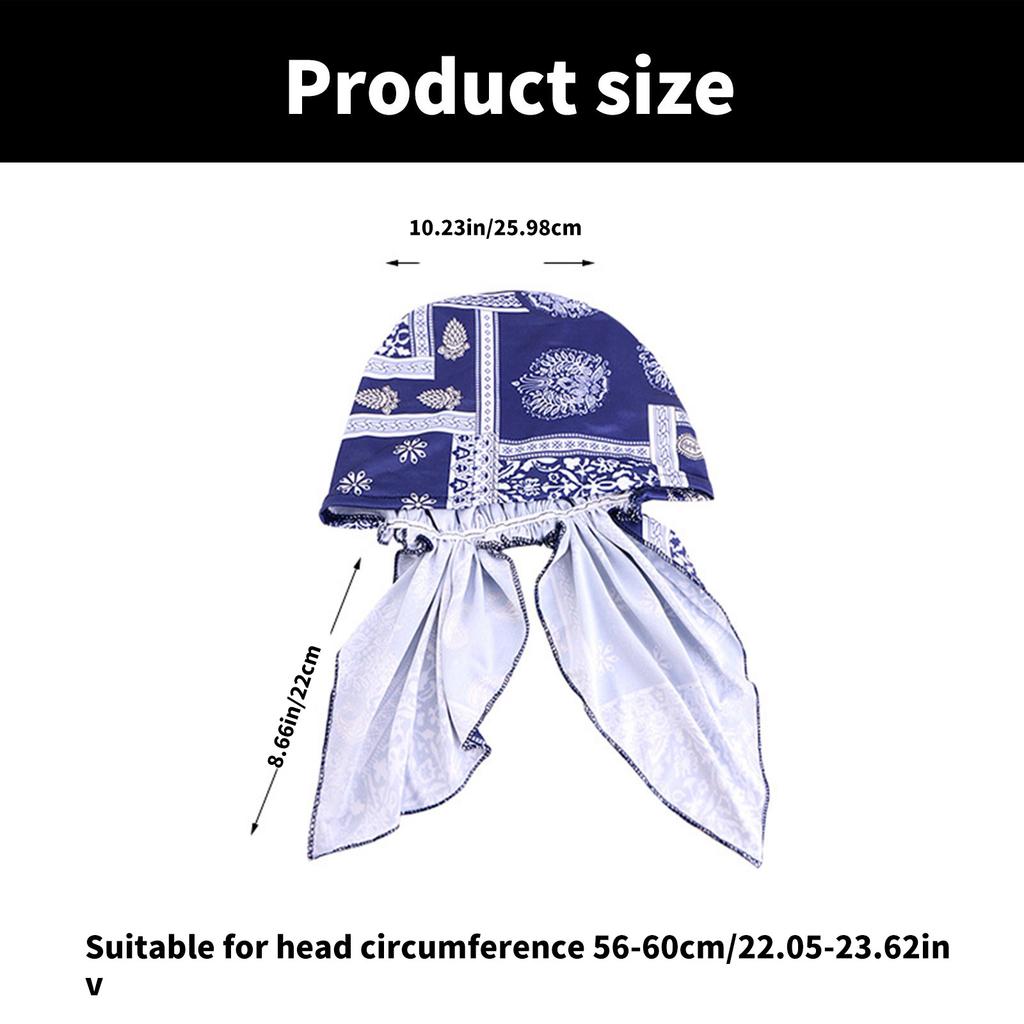 Fashion Headscarf Hat New Women Hat Flower Print Bandana Scarf Muslim Chemo Hat for Parties Travel and Daily Use