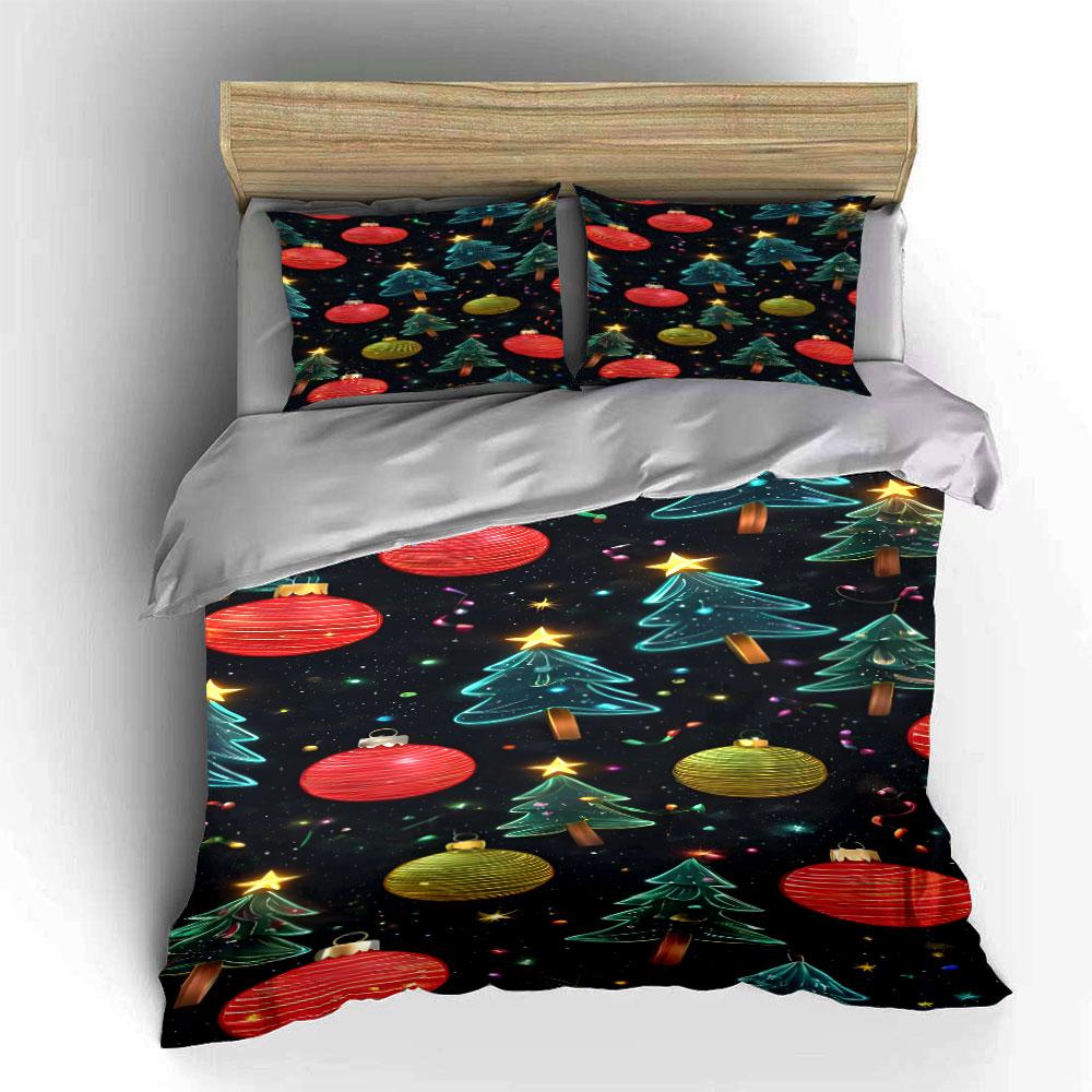 Glowing festive forest dreams Bedding sets Duvet cover sets Duvet covers Pillowcases(1*Duvet Cover 2*Pillowcases without duvet insert)