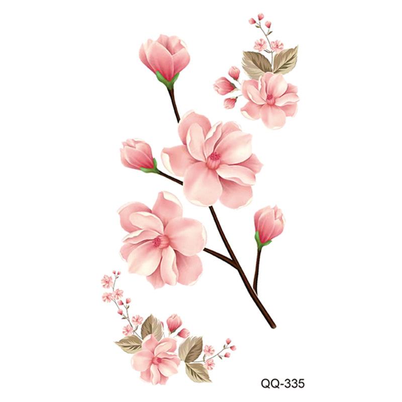 Маленькая водонепроницаемая временная татуировка-наклейка, цветные перья, цветы, листья, планета, луна, женский боди-арт, запястье, шея, поддельные татуировки для мужчин