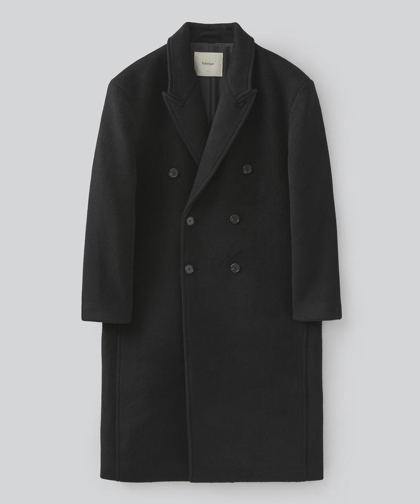 Fabregat Birkin Wool Peaked Double Coat (Black)