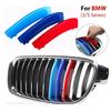 New 3pcs M Power Car Racing Front Grille Trim Strips For BMW E46 E90 E91 E92 E93 F30 E60 E61 F10 G30 G20 F07 F11 F18 Performance