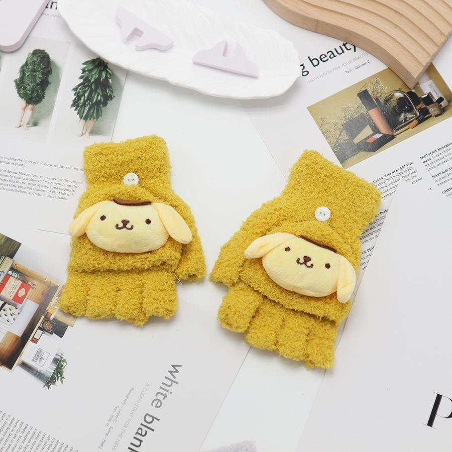 Kids' Winter Fingerless Flip-Top Writing Gloves – Warm Half-Finger Gloves for Boys & Girls