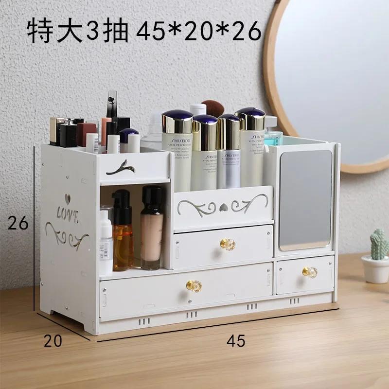 Большой туалетный столик с зеркалом и ящиком для хранения косметики, мебель для спальни, настольное хранилище, туалетный столик, домашняя мебель