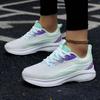 Summer New Casual and Lightweight Running Sneakers Breathable Fly-woven Women's Shoes Mother Black Work Shoes