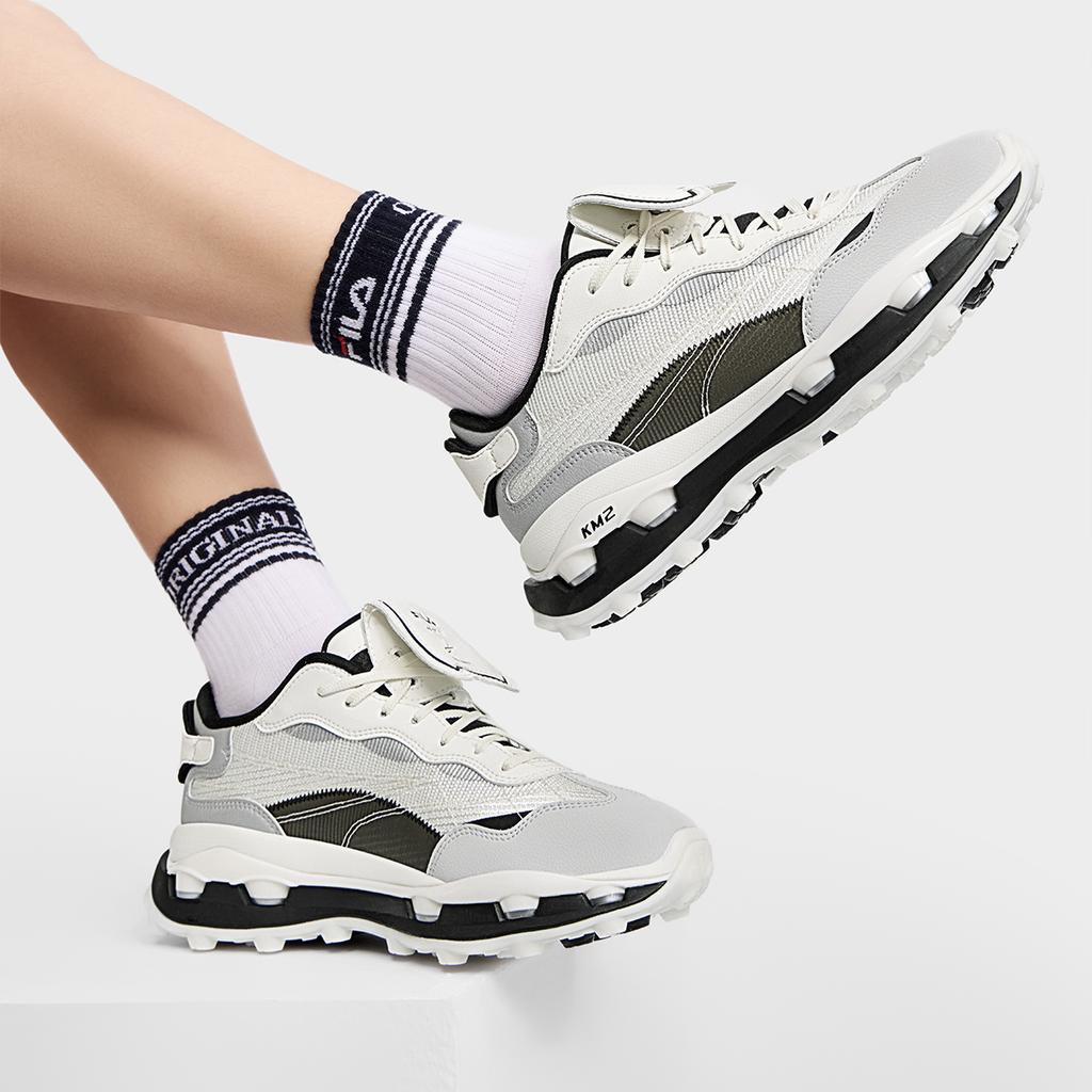 Fila KM2 Минималистичная Мода Универсальные Низкие Повседневные Кроссовки Женские кроссовки Белый Серый Черный F12W433105FCA