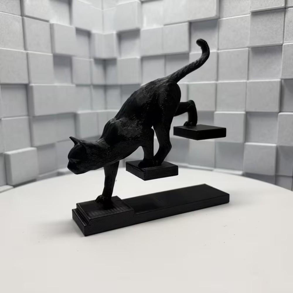 Unique Cat Descending Stairs Statues 3D Printed Nordic-Style Ornaments Home Decoration
