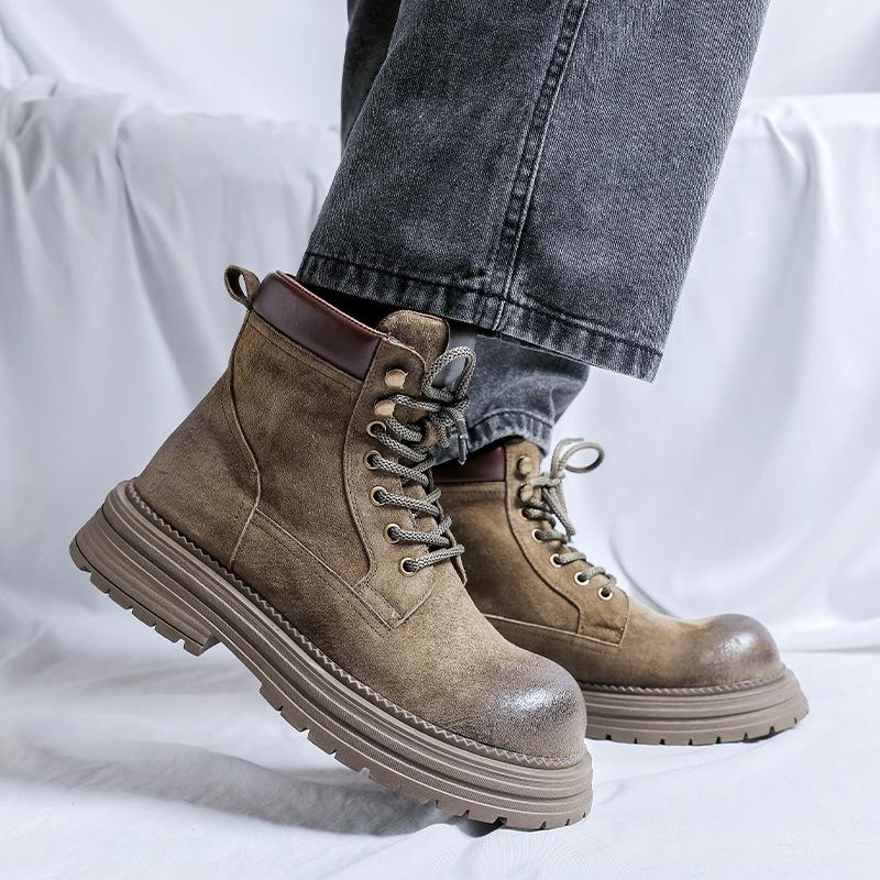 Осенние новые высокие повседневные ботинки большого желтого цвета с английскими ботинками Martin 2501-R