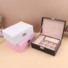 Portable Princess Cosmetics Box Small Simple Earrings Bracelet Ring Double-layer Jewelry Box Necklace Storage Box