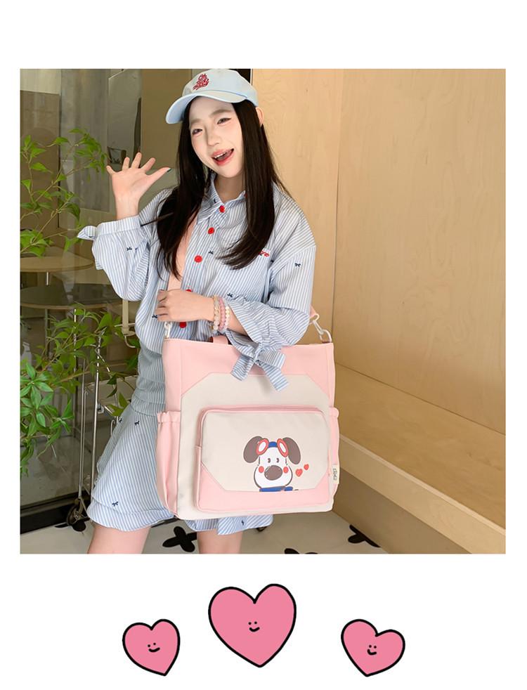 Autumn Cartoon Puppy Ears Single Shoulder Women's Bag - Large Capacity for Students