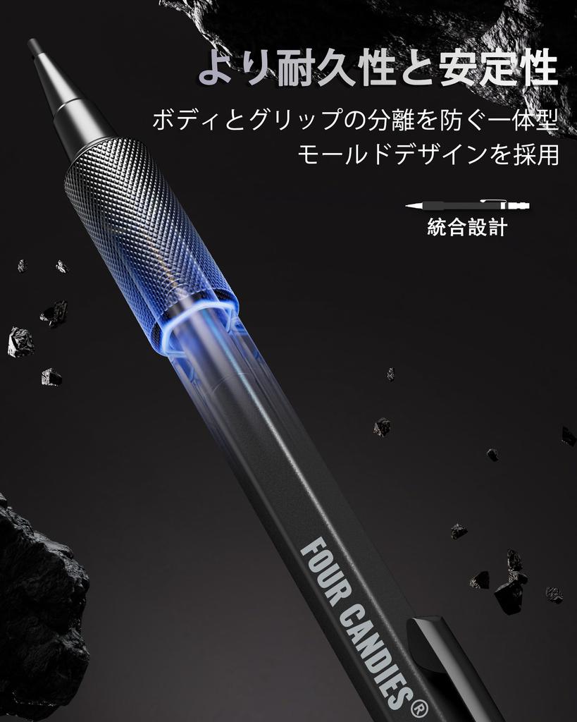 Four Candies Набор из 3 механических карандашей с футляром, прочный металлический плотницкий карандаш, 48 стержней, 3 х 12 ластиков, водонепроницаемый плотницкий маркер для улицы